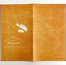 Map Richmond VA McClellan Civil War Reproduction 11 x 10&quot; Military Histo... - $19.99