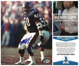 Mike Singletary signed Chicago Bears football 8x10 photo Beckett COA proof auto. - £103.56 GBP