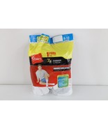 Deadstock Vintage Y2K Hanes Adult Shoe 6-12 Pack of 6 Crew Socks White - $39.55