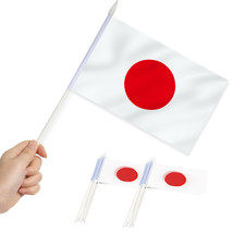 Anley Japan Mini Flag 12 Pack - Hand Held Small Miniature Janpanese Flags - £6.30 GBP