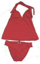 Mossimo Red Striped Halter Tankini Swimsuit w/Removable Padding NWT Sz Small - £35.40 GBP