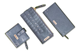 3 Piece Clutch Wallet Card Holder Combo Pure Genuine Leather for Women Girls - £37.74 GBP