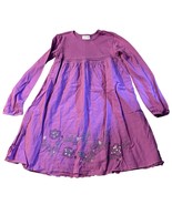 Naartjie Girls Long-Sleeve Purple A-Line Dress W/ Floral Embroidery XXL 8 - $26.25 CAD