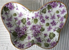 Vintage A Special Place Butterfly Figural Floral Violets Porcelain Trinket Dish - £15.05 GBP