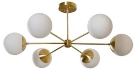 Mid Century Sputnik Chandelier Light Fixture Helio 3 , Modern Handmade D... - $395.99