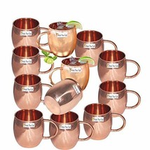 Set of 12 - Prisha India Craft Copper Barrel Mug Classic for Moscow Mule 520 ML  - £76.09 GBP