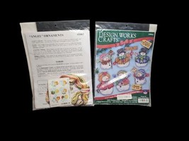 Design Works Crafts Welcome Winter 1164 &amp; Angel 1163 Ornament Cross Stitch Kits - £29.60 GBP