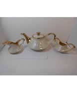 Vintage Pearl China Company 22 Kt. Gold Teapot, Creamer and Sugar Set Ci... - £32.74 GBP