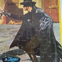Walt Disney Zorro Guy Williams TV series 1958 Jaymar Frame Tray Puzzle L... - $7.59