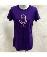 Ebay for Business Podcast Sz M T-Shirt Purple Pink Microphone Icon New Top - £9.43 GBP