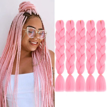 Doren Jumbo Braids Synthetic Hair Extensions 5pcs, A15 Pink - $22.94