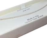 Cynthia Rowley Sterling Silver Anklet Mini Cuban Chain Made In Italy New... - £17.11 GBP