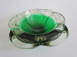 Glass ashtray weight 1250 gr. height 5.5 cm. d-17 cm. - $19.99