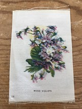 Vtg 1900s Antique Sovereign Cigarettes Tobacco Silk Floral Wood Violets Flowers - £38.56 GBP