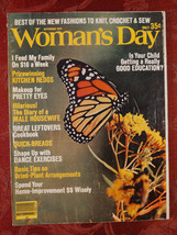 WOMANs DAY Magazine September 1975 Mary Elmblad Fashions Knit Crochet Sew - £7.76 GBP