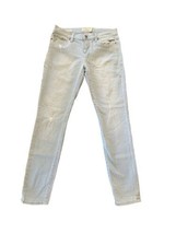 Women’s Lucky Brand Brooke Capri White Striped Skinny Denim Pants Size 6/28 - £14.63 GBP