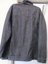 ROCA WEAR MEN&#39;S Denim Jean Jacket Coat 100% Cotton Charcoal Gray Size 48 - $28.60