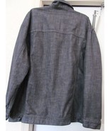 ROCA WEAR MEN&#39;S Denim Jean Jacket Coat 100% Cotton Charcoal Gray Size 48 - £22.49 GBP