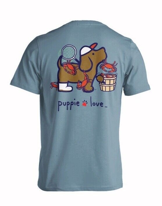 Puppie Love Dog Crab Pup Short Sleeve T-Shirt  NEW Fast Free Ship