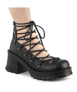 DEMONIA BRATTY-32 Black Platform D-Ring Goth Lolita Lace Up Ankle High S... - $125.76 CAD