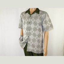 Men MONTIQUE 2pc Walking Leisure Suit Matching Set Short Sleeves 2216 green image 3