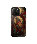 Armored Wolf Tough Magnetic Phone Case, Stained Glass Design - $35.10 CAD