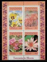 ZAYIX - 1986 Tanzania 318a MNH souvenir sheet - Hibiscus - Indigenous Flowers - £1.19 GBP
