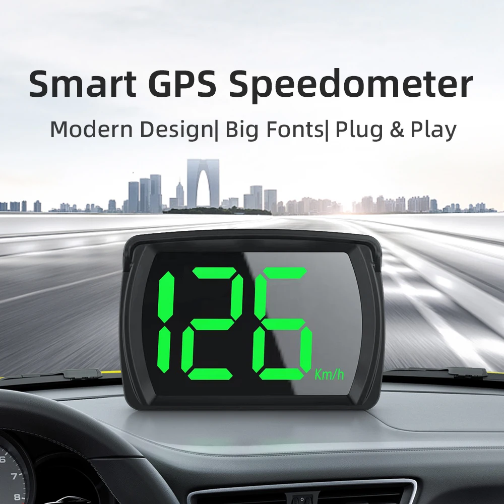 GPS Kmh HUD Digital Speedometer Head Up Display Big Font Speed Real Time Display - £18.36 GBP