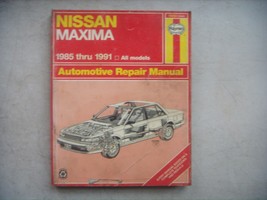 Nissan Maxima,  Haynes Repair Manual, Service Guide 1985-1991. Book - $10.40
