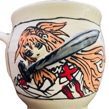 Sword Art Online Anime Manga Asuna Handmade Artist Signed Pottery Coffee Mug - £40.24 GBP