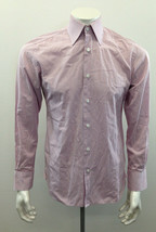 AL Kaching Dubai Men&#39;s Custom Fit 100% Cotton Red Check Patern Dress Shirt - $10.79 CAD