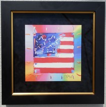 Peter Max Flag with Heart III Limited Edition Lithograph Hand Signed &amp; Numbered! - £735.17 GBP