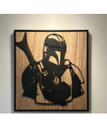 Mandalorian Silhouette Framed Wall Art — Outer Rim Props - $24.99