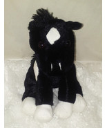Dan Dee Plush Horse Black/White #Y395089-B 12&quot; Long with Tail - Cute! - £8.94 GBP