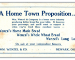 Vtg Advertising Ink Blotter William Wenzel &amp; Co Homemade Bread Newark Oh... - $32.62