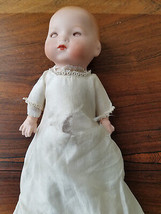 Antique Armand Marseille Dream Baby Blue Eyed w/ Straw Body Bisque Doll Germany - £79.09 GBP