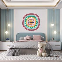 Circle Colorful Boho Wall Decals with Child Name for Nursery Decor - Ladybug wit - £79.13 GBP