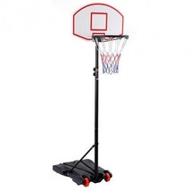 Adjustable Basketball Hoop System Stand with Wheels - $144.97