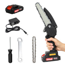 6-Inch Portable Electric Mini Chainsaw, Cordless Handheld Chain Saw 21V Battery - £54.34 GBP