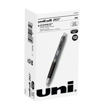 uni-ball 207 Retractable Gel Pens Ultra Micro Point Black Ink 1027467 - £27.64 GBP
