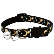 Black Moon Star Astrology Cat Dog Breakaway Collar Bell Adjustable Night... - £7.07 GBP