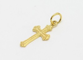 22k 22kt solid gold cross pendant handmade #B3 - £148.22 GBP