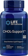 NEW Life Extension CHOL-Support Vegetarian Liquid Non-GMO Capsules 60 Count - £29.14 GBP