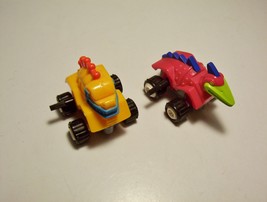 2 Dino Crawlers Wind Up Dinosaur Vehicles Burger King Kids Club 1994 - $3.99