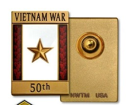 Vietnam War Gold Star Military Lapel Pin Insignia Made In Usa - $18.99