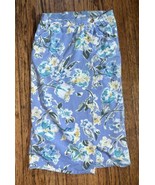 Vintage Light Blue Floral Wrap Skirt w Pockets Petite Small Granny Grand... - $27.72