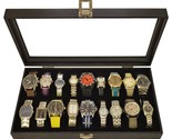 Watch case storage box organizer display for 18 watches - $51.95