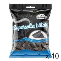 Aroma Super Salty Boats 10-pack (10x70 grams) - Swedish Liquorice - £53.95 GBP