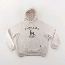 BURLEBO Men’s M Fleece Hoodie Soft Midweight Pullover Light Tan Brown Bu... - $47.50