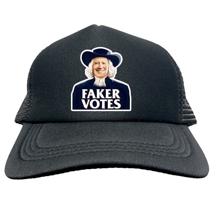 FAKER VOTES BIDEN TRUMP FUNNY Trucker Hat Cap Foam Baseball HF0215 - $19.99